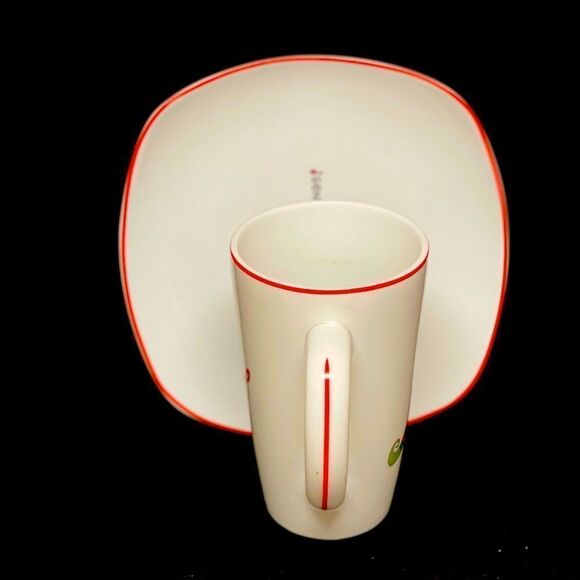 Fitz AND FLOYD MATCHING “STOCKING” PLATE AND CUP - Picture 2 of 4